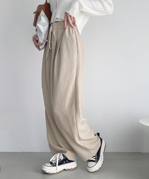 「Eclat one」 イージーパンツ L グレー レディース_画像9