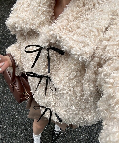 「continuer de NICE CLAUP」 「APPORTE PAR LES MARCHES」ジャケット SMALL アイボリー レディース_画像7