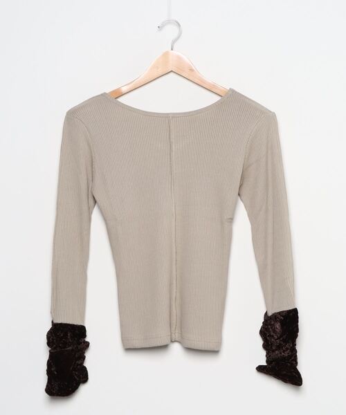 「RBS」 長袖カットソー ONE SIZE ベージュ レディース_画像3