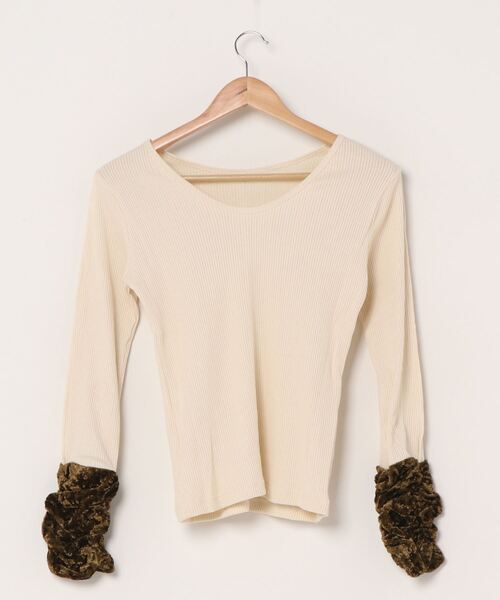 「RBS」 長袖カットソー ONE SIZE ベージュ レディース_画像4