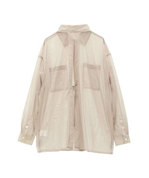 other - ハーヴェルスタジオ N/C BACK-SLIT-SHIRT シャツブラウス CONVERSE TOKYO ブラウス シャツ BACK SLIT ORGANDY SHEER SHIRT