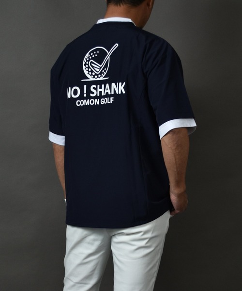 COMONGOLF（コモンゴルフ） tシャツ 撥水加工 バックプリント 半袖プル