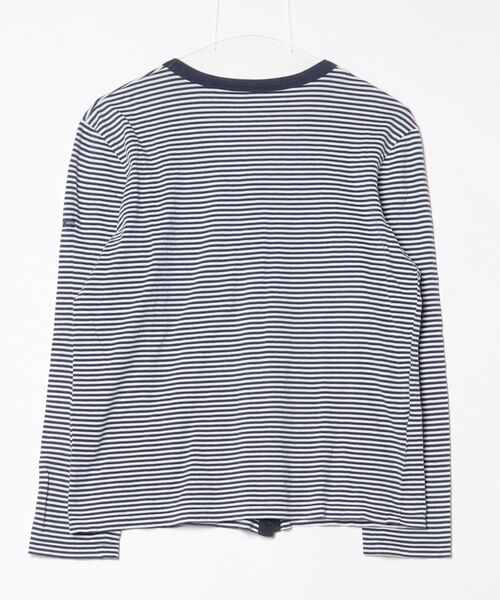 SAINT JAMES（セントジェームス） ボーダー柄カーディガン S ネイビー