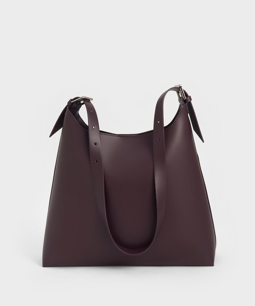 「CHARLES \u0026 KEITH」 ショルダーバッグ L グレー レディースの画像