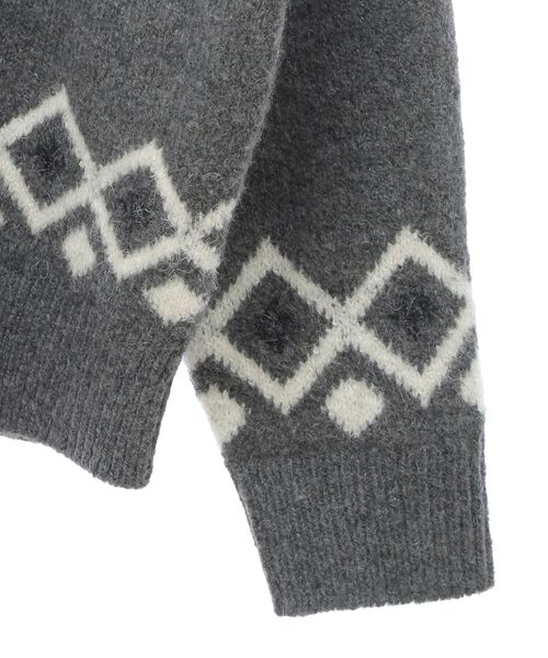 「AMERICAN HOLIC」 長袖ニット M 杢グレー レディース_画像7