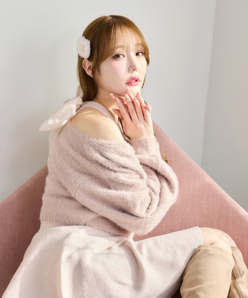 「one after another NICE CLAUP」 コンビワンピース MEDIUM チャコールグレー レディースの画像
