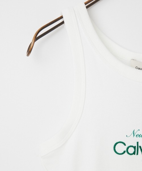 Calvin Klein（カルバン・クライン） tシャツ ロゴ刺繍 リブタンク