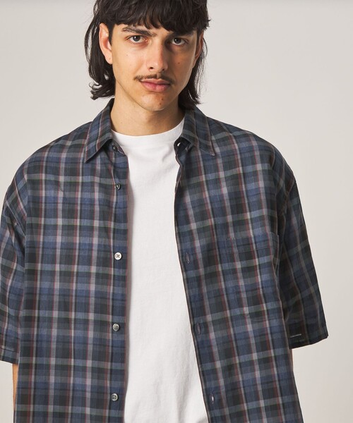 STEVEN ALAN（スティーブンアラン） シャツ 半袖 マドラスチェック