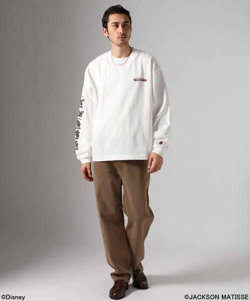 「JACKSON MATISSE」 長袖Tシャツ LARGE チャコール メンズ_画像2