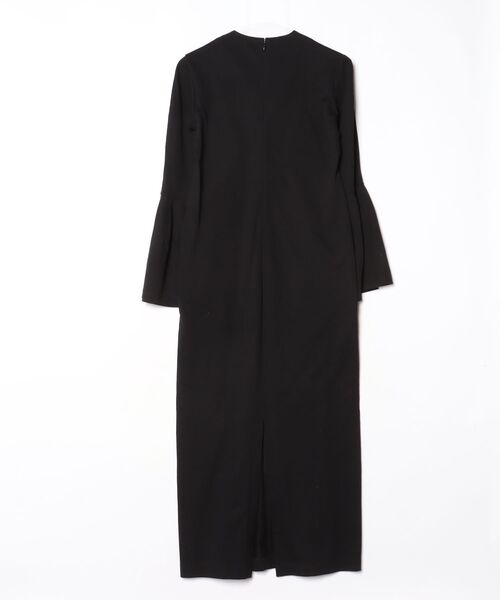 「mame」 Volume Sleeve Cotton Jersey Dress 1 ブラック レディース_画像2
