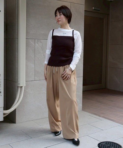 DONOBAN（ドノバン） スラックス パンツ ダブルウエストストレート