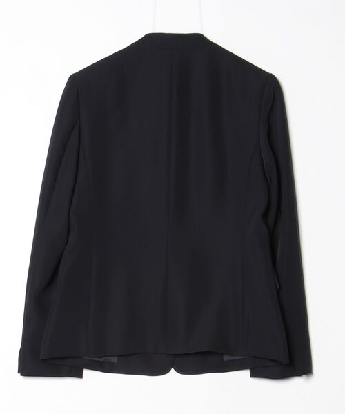 「PLST」 ノーカラージャケット L ネイビー レディース_画像2