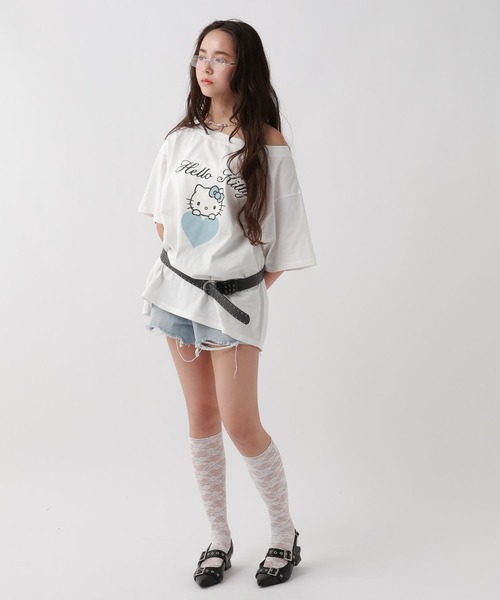 repipi armario（レピピアルマリオ） tシャツ 「HELLO KITTY」Acid