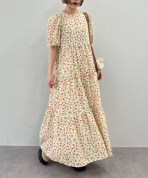 「w closet」 半袖ワンピース FREE グリーン レディース_画像2