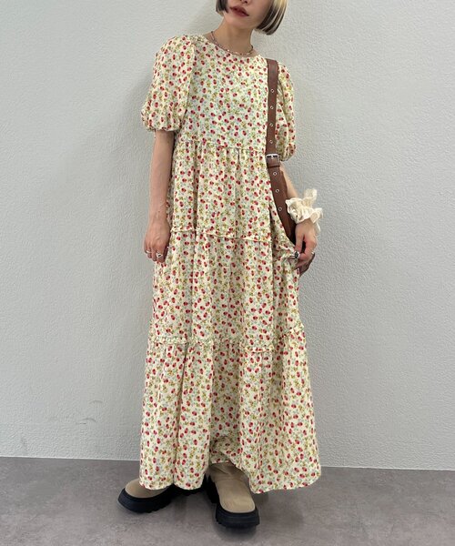 「w closet」 半袖ワンピース FREE グリーン レディース_画像5