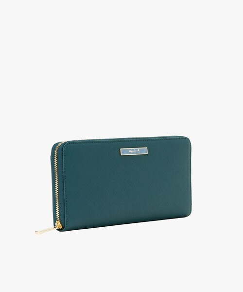 agnes b.（アニエスベー） ミニ 長財布 財布 レザー ラウンドジップ