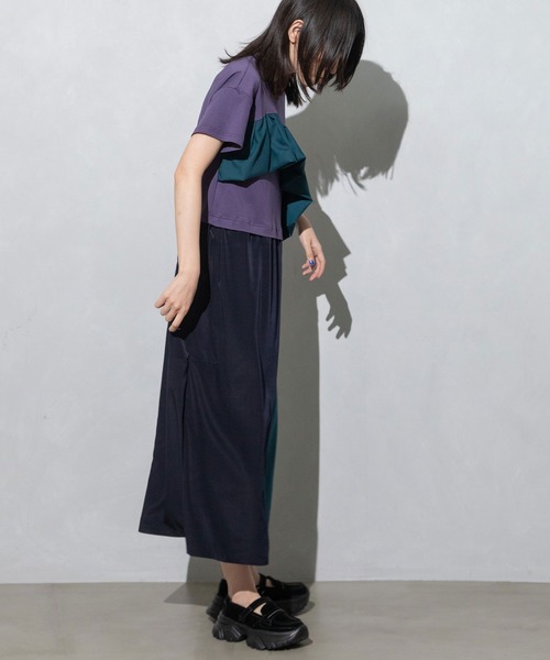 「MARECHAL TERRE」 半袖ワンピース MEDIUM カーキ レディース_画像5