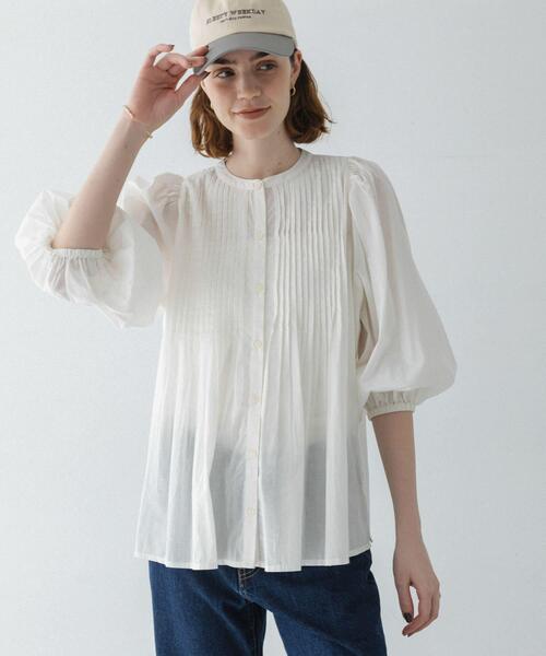 URBAN RESEARCH Sonny Label ブラウス シャツ コットンピンタック