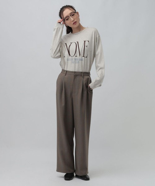 【LEPSIM】 グレー グラフィック長袖Tシャツ LEPSIM（レプシィム） tシャツ アソートグラフィックロンT 1074957