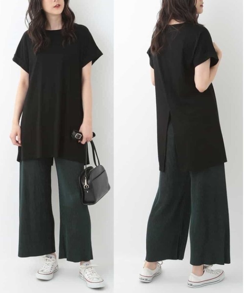 ワンピース セットアップ 洗える カットチュニック プリーツパンツ Zozotown Yahoo 店 通販 Yahoo ショッピング