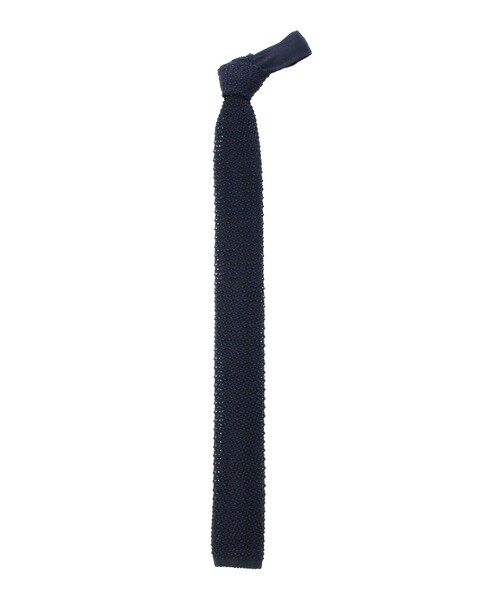 【美品】BEAMS PLUS Silk Knit Tie Solid ネイビー BEAMS PLUS（ビームス プラス）Silk Knit Tie Solid（スーツ