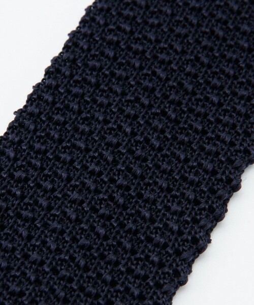 【美品】BEAMS PLUS Silk Knit Tie Solid ネイビー BEAMS PLUS（ビームス プラス）Silk Knit Tie Solid（スーツ