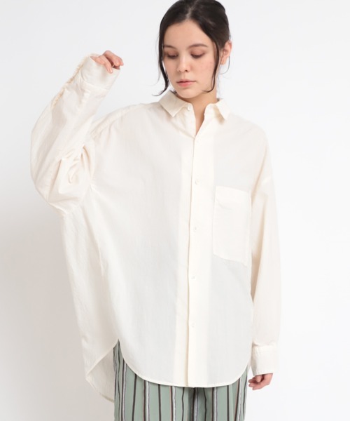 ブラウス シャツ B2689 オーガニックコットンシャツ レディース