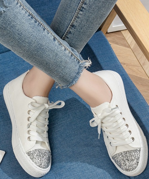 スニーカー グリッター ラメ フラットスニーカー キャンバスシューズ Zozotown Yahoo 店 通販 Yahoo ショッピング
