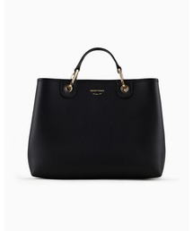 ARMANIエンポリオアルマーニMYEA ショッパー レザー編み込みロゴ EMPORIO ARMANI トートバッグ 「エンポリオ アルマーニ」MyEA
