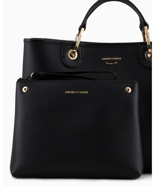 【Emporio Armani】MyEA ラージ ロゴ ショッパーバッグ ディア柄 EMPORIO ARMANI ハンドバッグ 「エンポリオ アルマーニ」MyEA