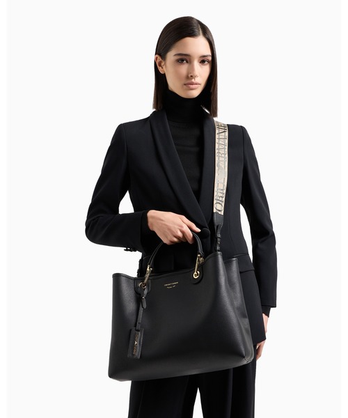 EMPORIO ARMANI My EA 2way ディアプリント レザー EMPORIO ARMANI ハンドバッグ 「エンポリオ アルマーニ」MyEA 縦