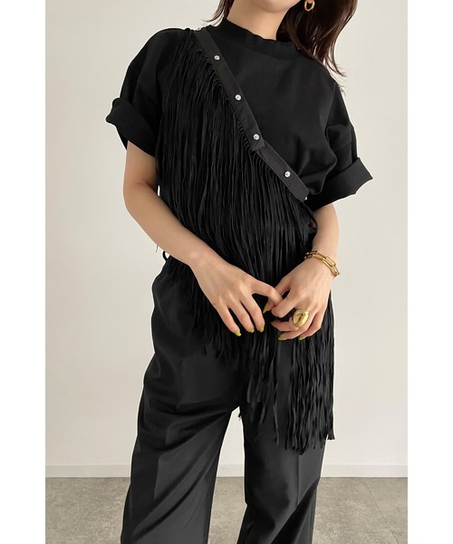 tシャツ Tシャツ 【la peau de gem.】3wayフリンジTEE|ZOZOTOWN |01