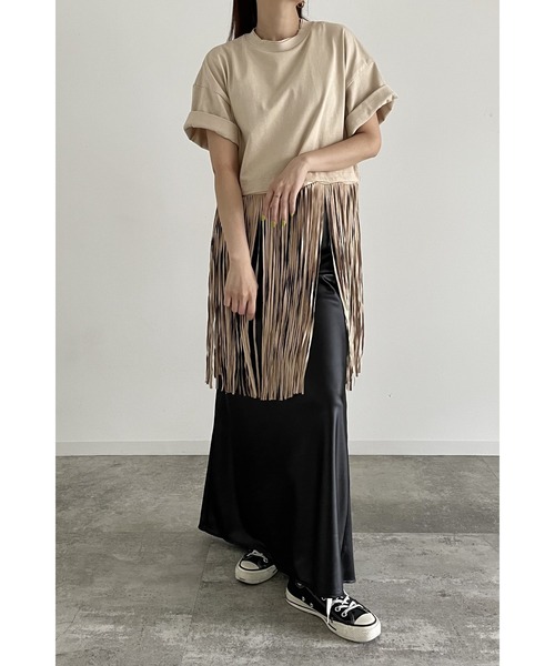 tシャツ Tシャツ 【la peau de gem.】3wayフリンジTEE|ZOZOTOWN |10
