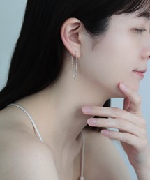 NOIR DE POUPEE（ノワールドプーペ） ピアス silver925 キラチェーン