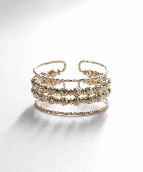 COCOSHNIK（ココシュニック） 指輪 リング K10ハニーカットビーズ