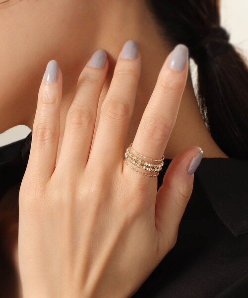 COCOSHNIK（ココシュニック） 指輪 リング K10ハニーカットビーズ