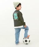 tシャツ デビラボ プリント袖リブ 長袖Tシャ...の詳細画像4