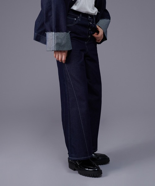 ONCILY ジーンズ WIDE SEMI-FLARE DENIM PANTS / ワイド