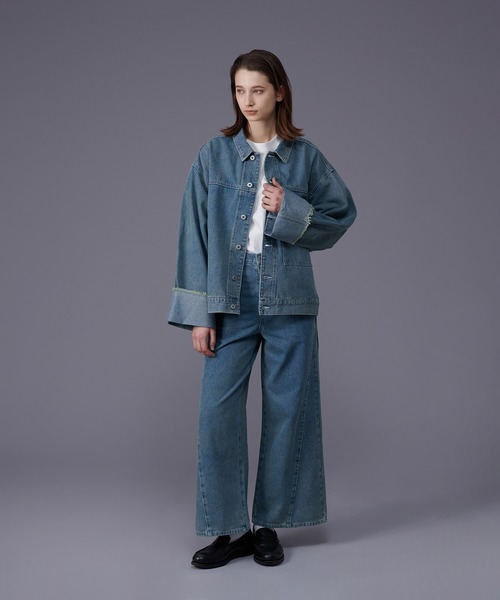 パンツ デニム ジーンズ メンズ 「SET UP可能」WIDE SEMI-FLARE DENIM PANTS / ワイドセミフレアデニムパンツ｜zozo｜20