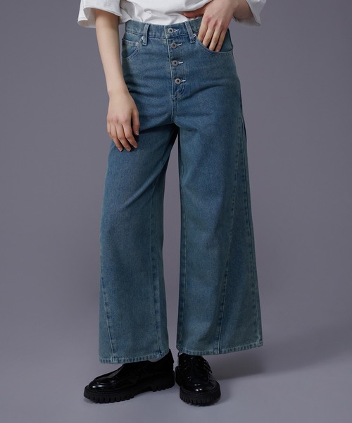 パンツ デニム ジーンズ メンズ 「SET UP可能」WIDE SEMI-FLARE DENIM PANTS / ワイドセミフレアデニムパンツ｜zozo｜18