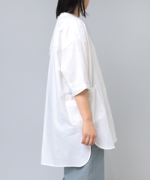 ブラウス シャツ B2815 アトリエチュニックハーフスリーブシャツ レディース URCH RNA ブラウス シャツ B2815 アトリエチュニックハーフ