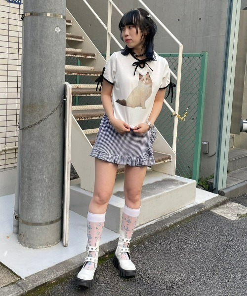 Candy Stripper フリル ショートパンツ（キュロットスカート） Candy Stripper（キャンディーストリッパー） パンツ GINGHAM CHECK