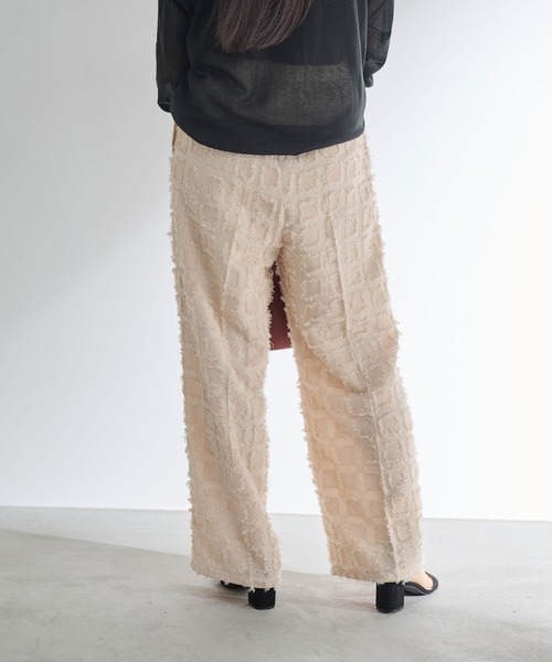 Shelly island（シェリーアイランド） パンツ ジャガードイージー