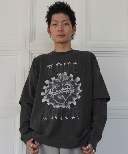 LOVEKILLER ラブキラー　アニメイラスト　Tシャツ　ダメージ　カスタム LOVE KILLER（ラブキラー）の「A'GEM/9 × .kom『LOVE KILLER
