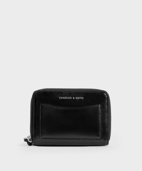 【希少】Aetaサイフ　コンパクト　ブラック CHARLES ＆ KEITH 財布 Xylia ザイリア ジップアラウンド
