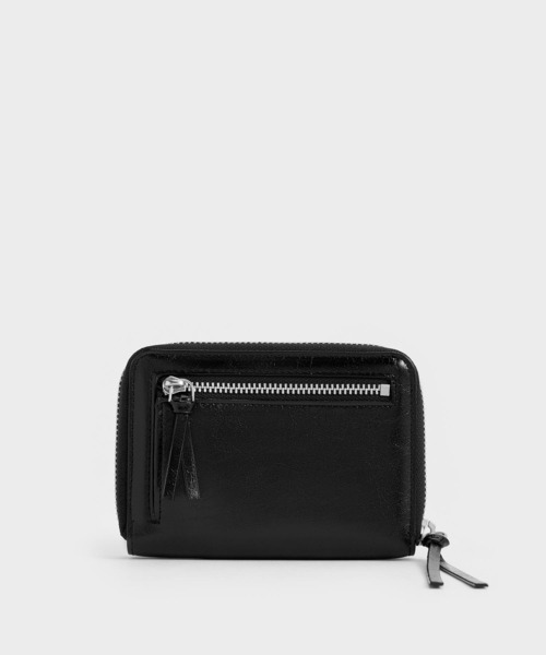 【希少】Aetaサイフ　コンパクト　ブラック CHARLES ＆ KEITH 財布 Xylia ザイリア ジップアラウンド