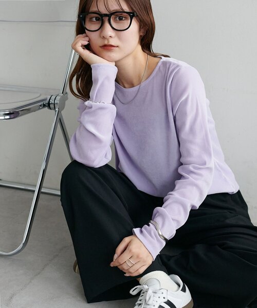 tシャツ 「ベストセラー」フロッキーメッシュロングスリーブ「WEB限定カラーあり」 レディース | Discoat | 06