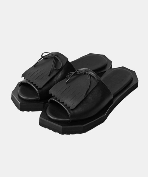 ディオール☆スライド サンダル ロゴ デニム ぺったんこ 凸&凹 サンダル 「凸&凹 (デコ&ボコ)」Edge Sandals / black