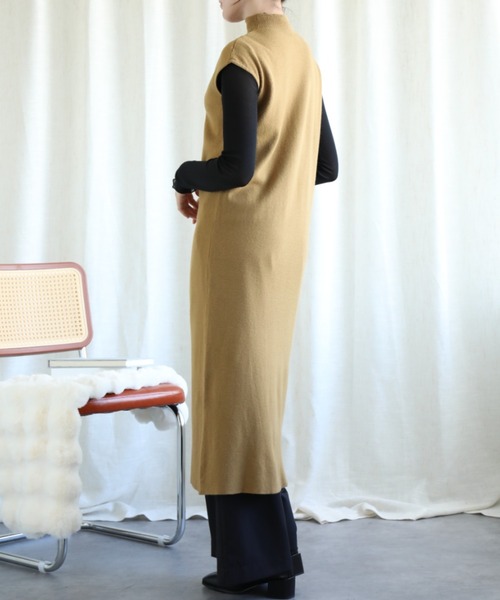 HERMES ノースリーブニットワンピース プリーツワンピース 24021906.jpg