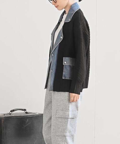 r・p・s（アールピーエス） レザージャケット ライダース デニム切替